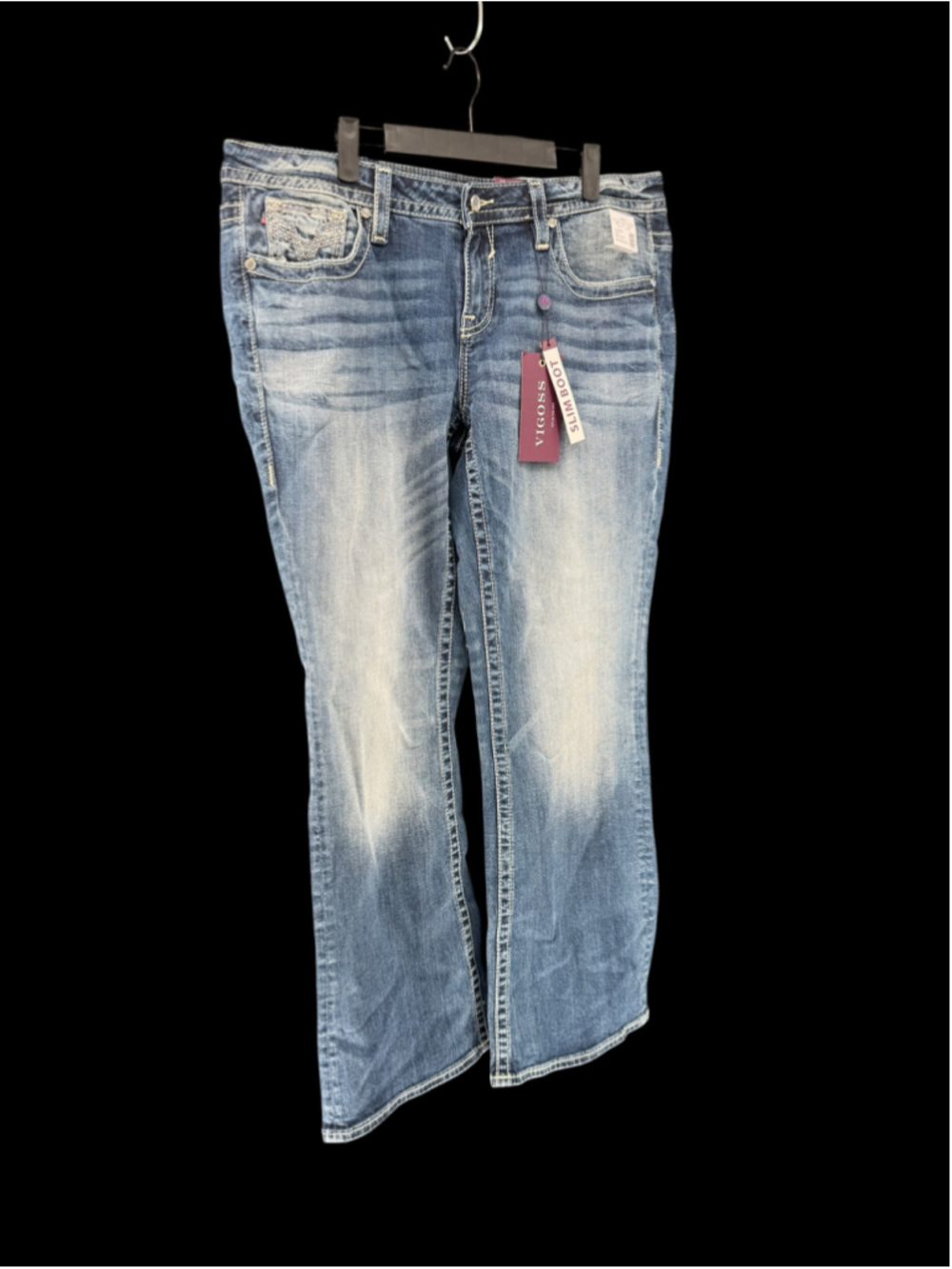 Women's Vigoss Slim Boot Cut Jeans Size 16 Blue